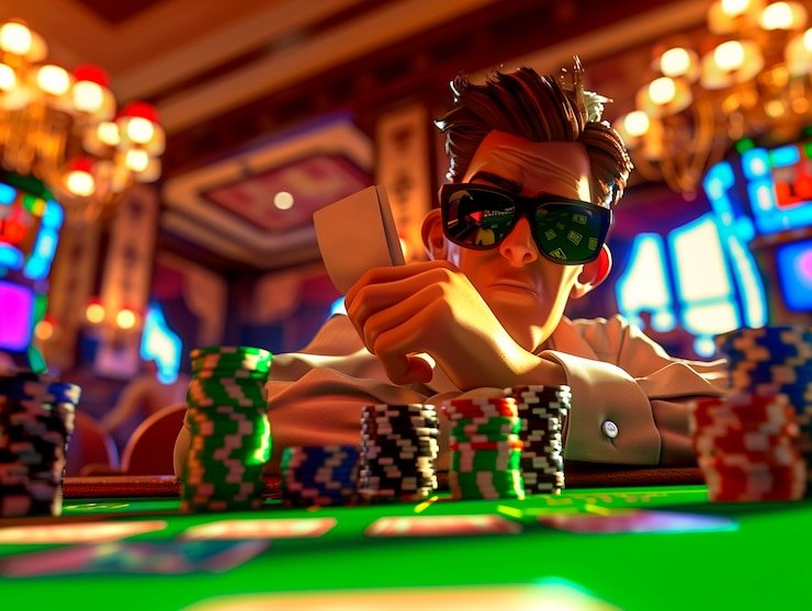 Grid permainan Wild West Gold menampilkan simbol-simbol Barat dengan desain emas dan batu mulia